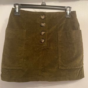 Urban Outfitters BDG Olive Green Suede Mini Skirt